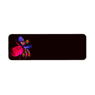 Etiqueta Padrão de Abstrato Floral Moderno Colorido #06