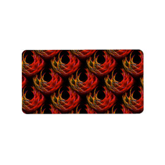 Etiqueta Padrão de Arte Abstrata Boho Elegante Moderno Fofo