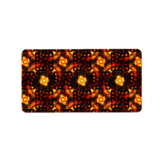 Etiqueta Padrão de Arte Abstrata Boho Moderno Elegante Dour
