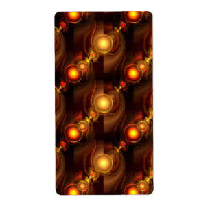 Etiqueta Padrão de Arte Abstrata Boho Moderno Elegante Dour