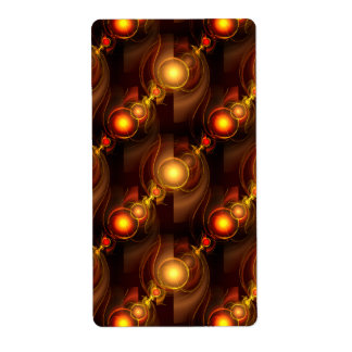 Etiqueta Padrão de Arte Abstrata Boho Moderno Elegante Dour