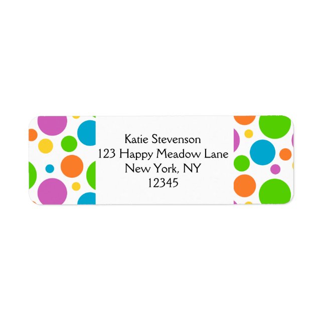 Etiqueta Padrão de bolinhas (Frente)