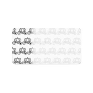 Etiqueta Padrão de Carruagem de conto de fadas.