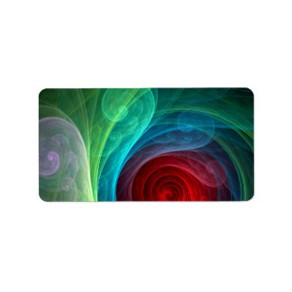 Etiqueta Padrão de cor de Abstrato de arte flexível de temp