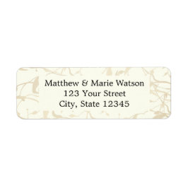 Etiqueta Padrão de Folhagem de Vintage