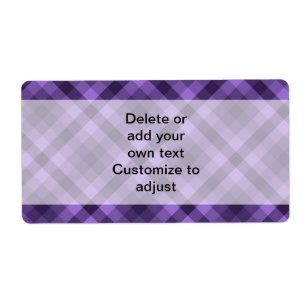 Etiqueta Padrão de gingham roxo