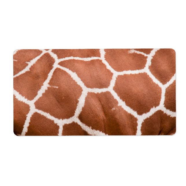 Etiqueta Padrão de Girafa (Frente)