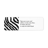 Padrão de Impressão de Zebra Negra.