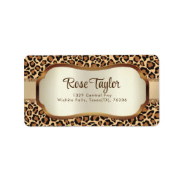 Etiqueta Padrão de Impressão Leopard Stylist