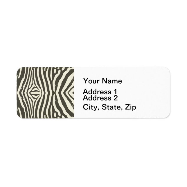 Etiqueta Padrão de Listras de Zebra (Frente)