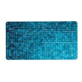 Etiqueta Padrão de mosaico azul