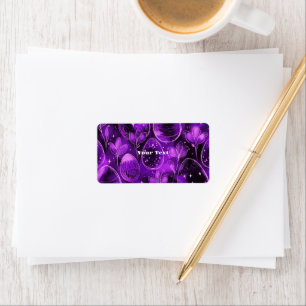 Etiqueta Padrão de Páscoa Gótico Roxo