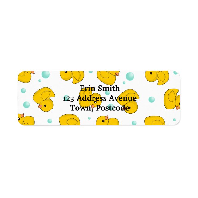 Etiqueta Padrão de Pato de Borracha (Frente)