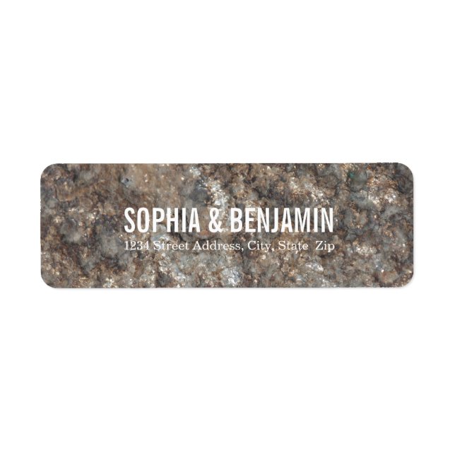 Etiqueta Padrão de Pedra Personalizada (Frente)