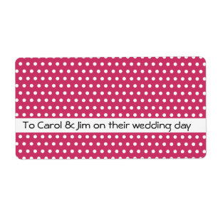 Etiqueta Padrão de Polkadot Branco Crisp