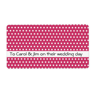 Etiqueta Padrão de Polkadot Branco Crisp