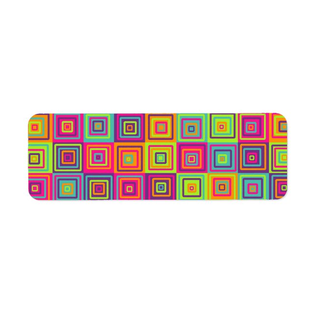 Etiqueta Padrão de Quadrados (Frente)