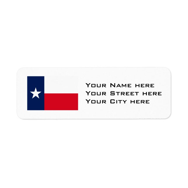 Etiqueta Padrão de Sinalizador TEXAS (Frente)