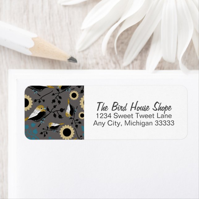 Etiqueta Padrão de Teal Negro da Cinza de frango (Insitu)