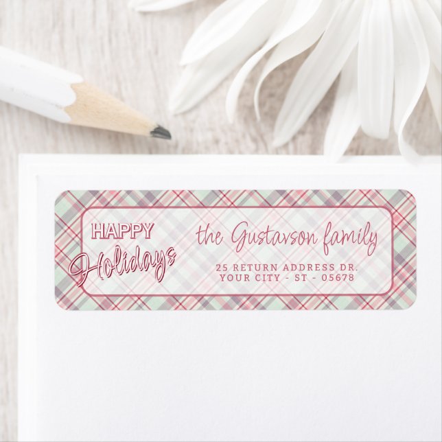 Etiqueta Padrão de Xadrez Russo Clássico Elegante (Insitu)