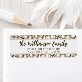 Etiqueta Padrão de Xadrez Vermelha Verde de Feriado Clássic