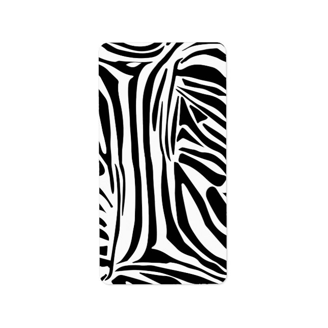 Etiqueta Padrão de zebra (Frente)