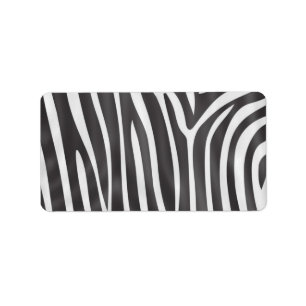 Etiqueta Padrão elegante e elegante de zebra