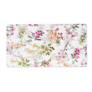 Etiqueta Padrão floral gentil
