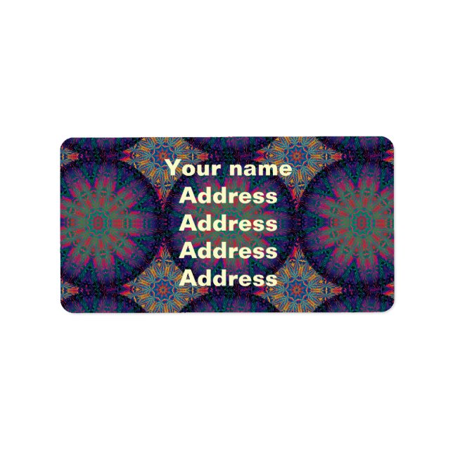 Etiqueta Padrão Fratural Azul (Frente)