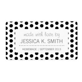 Etiqueta Padrão moderno do Bolinhas básico