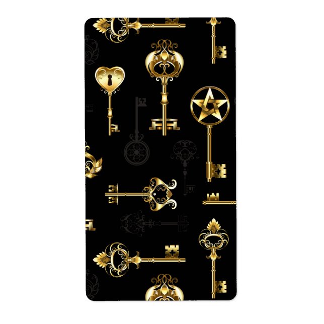 Etiqueta Padrão sem falhas com chaves de Ouro (Frente)