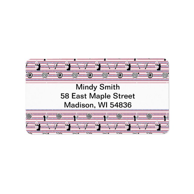 Etiqueta Padrão Silhouette do Arquivo dos EUA (Frente)