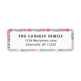 Etiqueta Padrão Uma Foto de Faixa Verde Vermelha