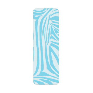 Etiqueta Padrão Zebra Azul