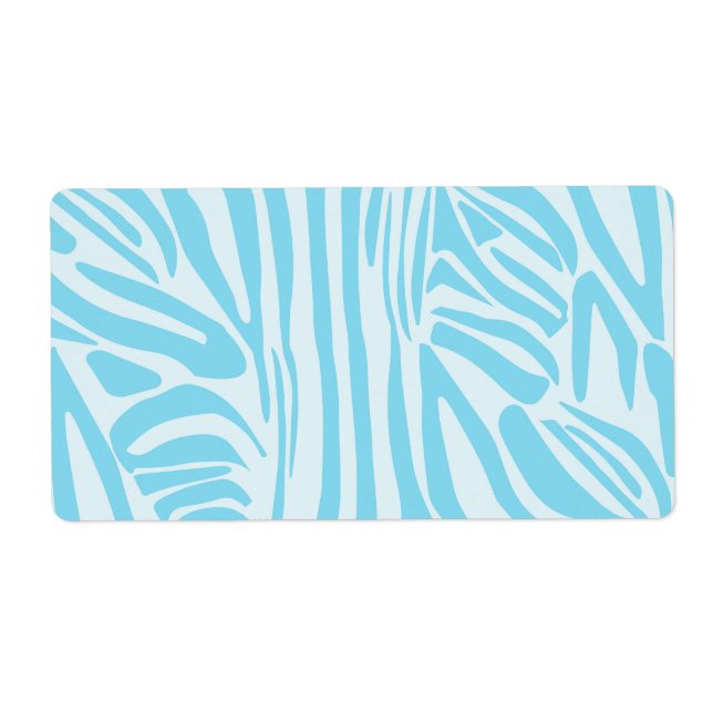 Etiqueta Padrão Zebra Azul (Frente)