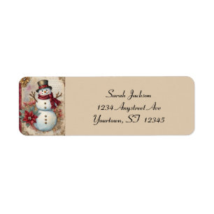 Etiqueta Página Diário de Snowman Junk