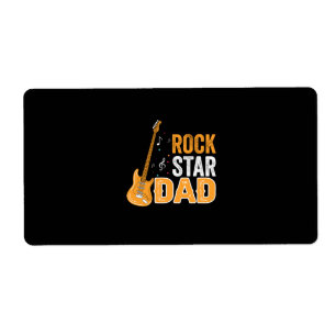 Etiqueta pai Dia de os pais Rock Star