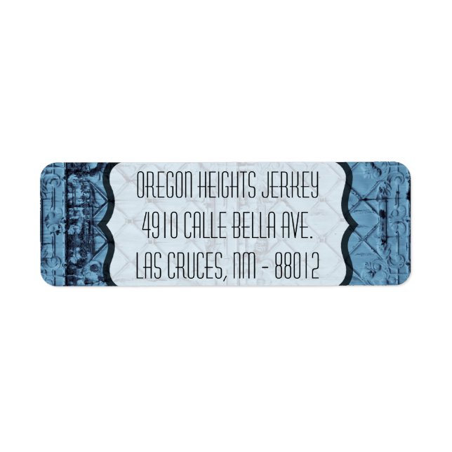 Etiqueta Painel de Tin Rustic Rótulo de Endereço Comercial  (Frente)