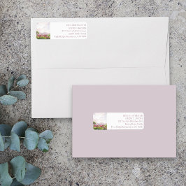 Etiqueta País Meadow Watercolor Rosa