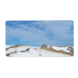 Etiqueta Paisagem das dunas de inverno