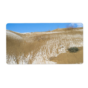 Etiqueta Paisagem das dunas de inverno