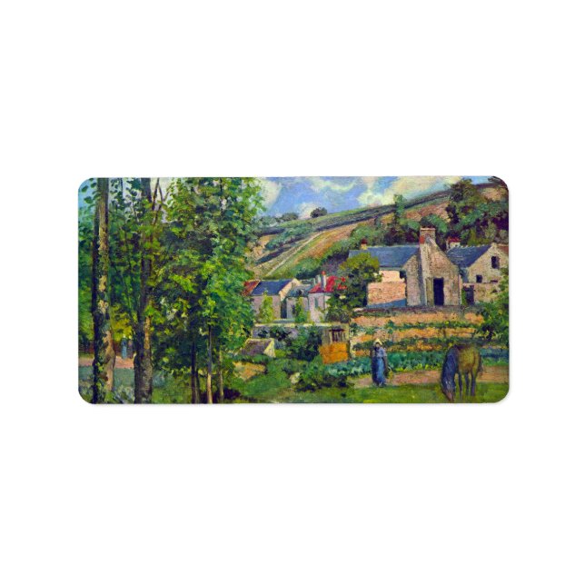 Etiqueta Paisagem em Pontoise por Camille Pissarro (Frente)