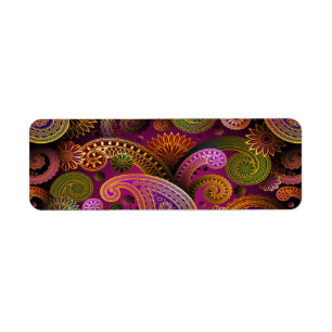 Etiqueta Paisley Purple