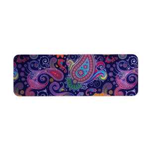 Etiqueta Paisley Purple rosa