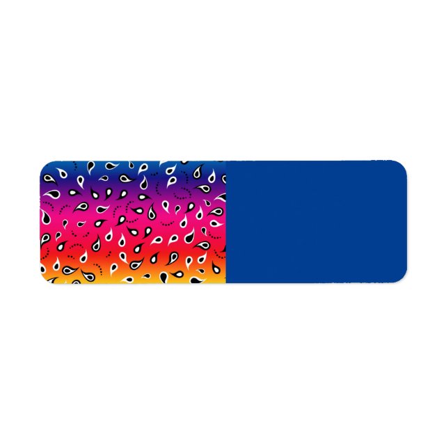 Etiqueta Paisley Rainbow (Frente)