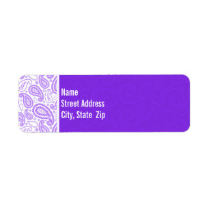 Etiqueta Paisley roxo na moda