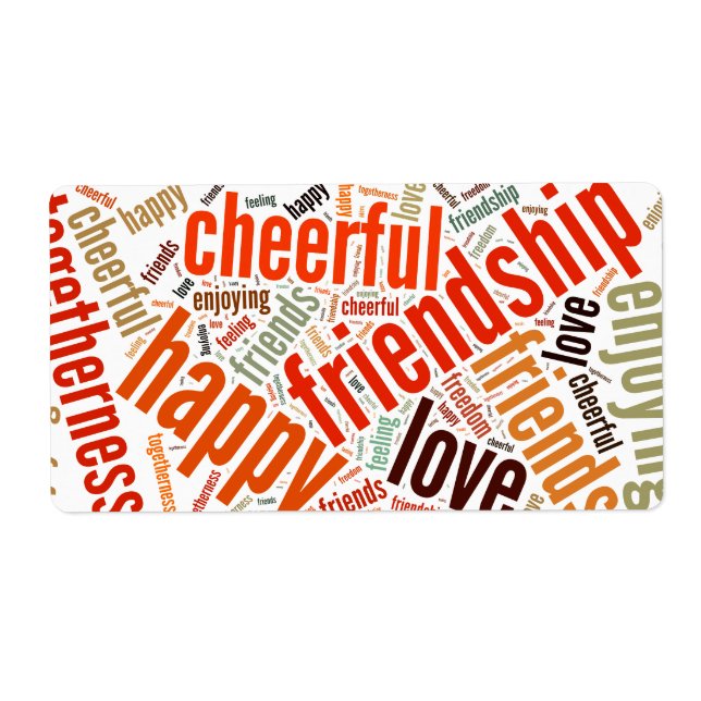 Etiqueta Palavras positivas design (Frente)