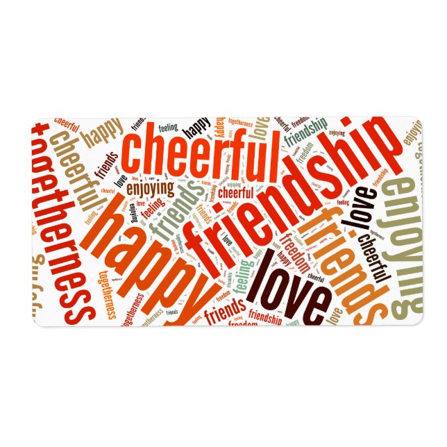 Etiqueta Palavras positivas design (Frente)