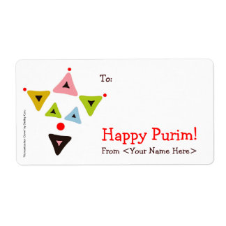 Etiqueta "Palhaço de Hamantaschen" Mishloach Manot Labels