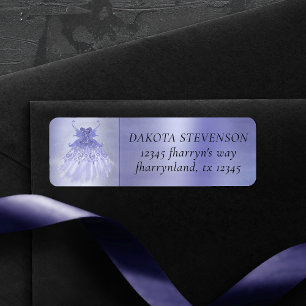 Etiqueta Palhaço de Lavanda Wing Roxo Sheen Address